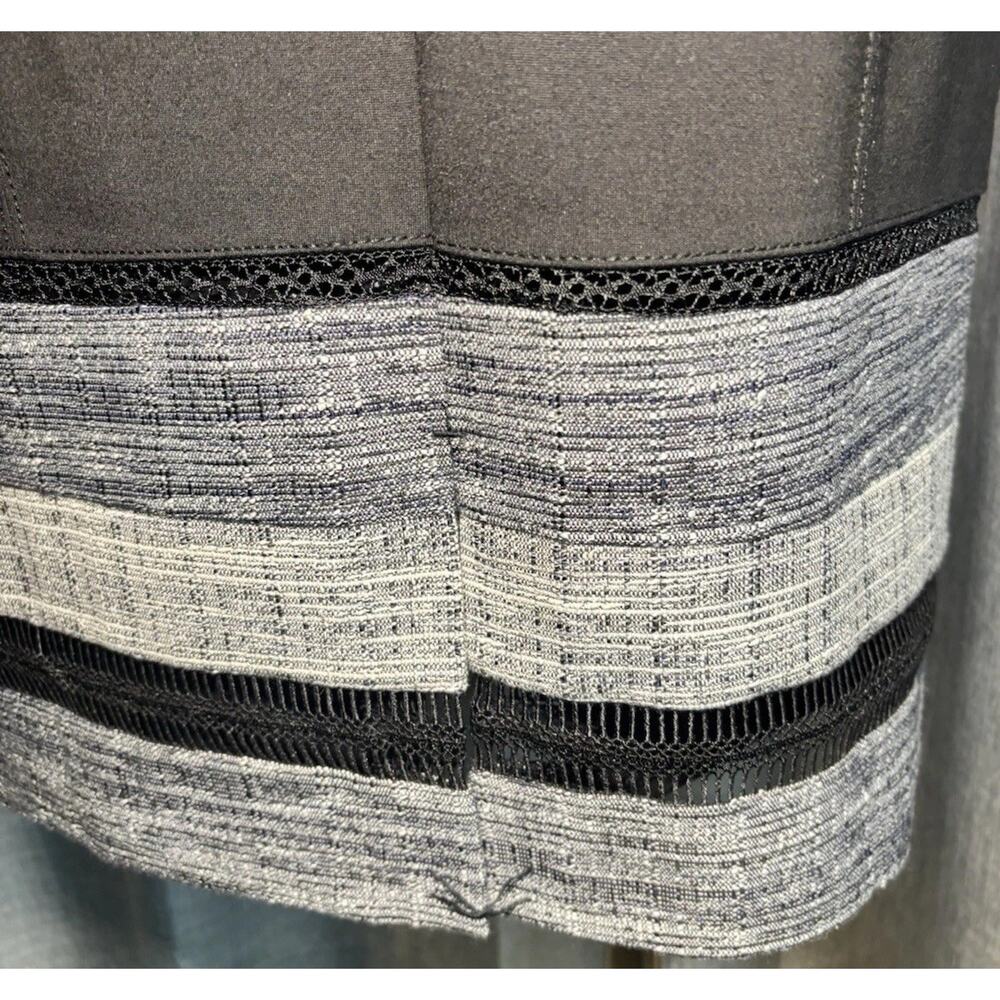 WHBM BLACK TWEED BORDER DRESS SLEEVELESS SHEATH SIZE 4 NWT - Picture 9 of 16